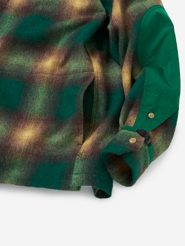 NORBIT Camicia a quadri in misto lana Verde