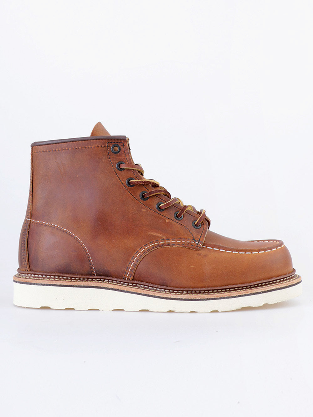 RED WING SHOES 1907 6-Inch Moc Toe Stivaletti in Copper Rough and Tough Leather Marrone Urbanstaroma