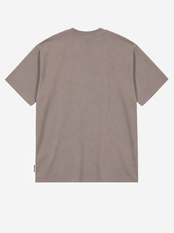 REGARDS T-shirt relaxed fit taupe washed Fango