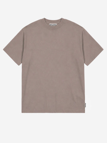 REGARDS T-shirt relaxed fit taupe washed Fango