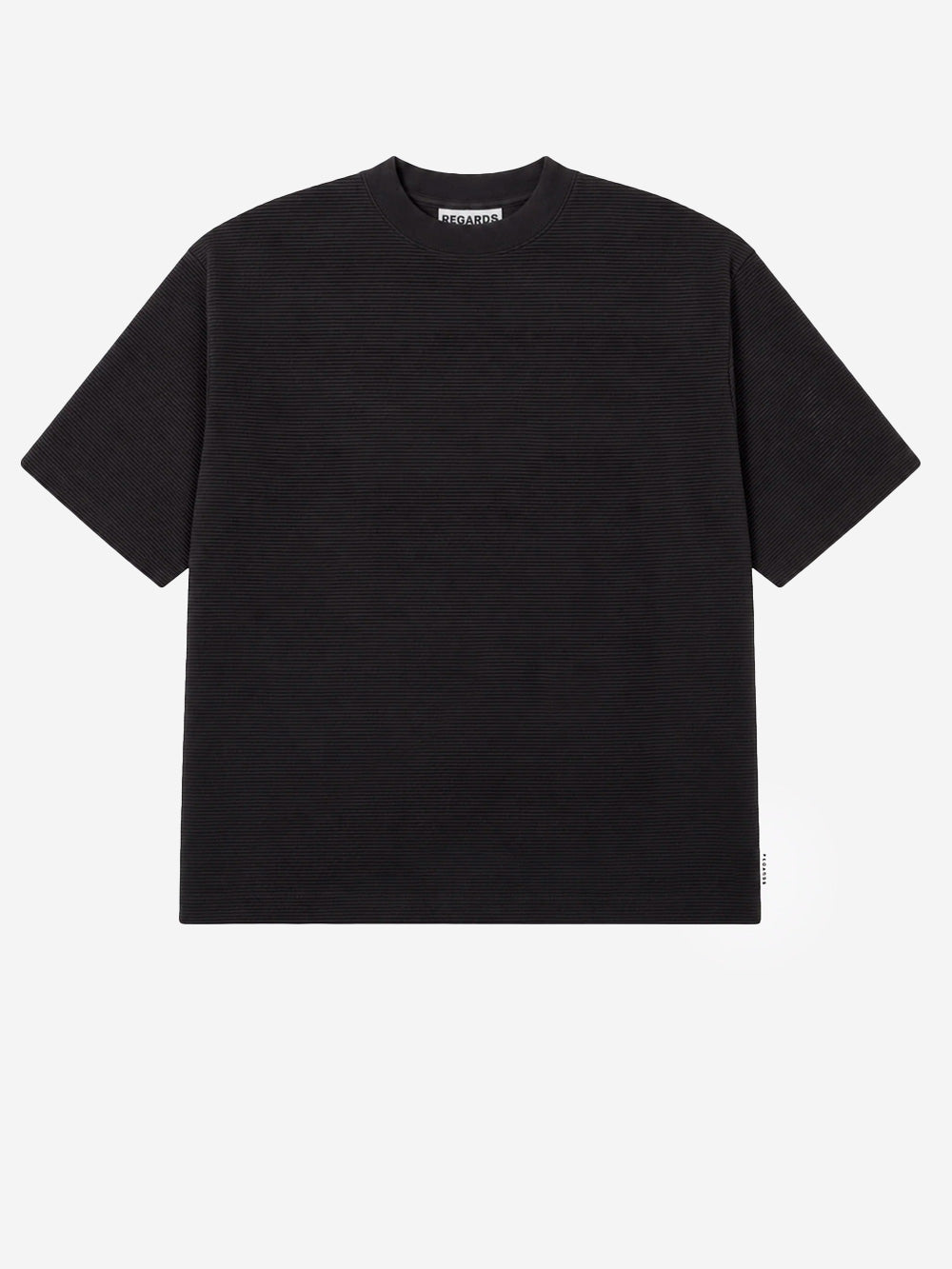 REGARDS T-shirt oversize nera in cotone pettinato Ottoman Nero Urbanstaroma