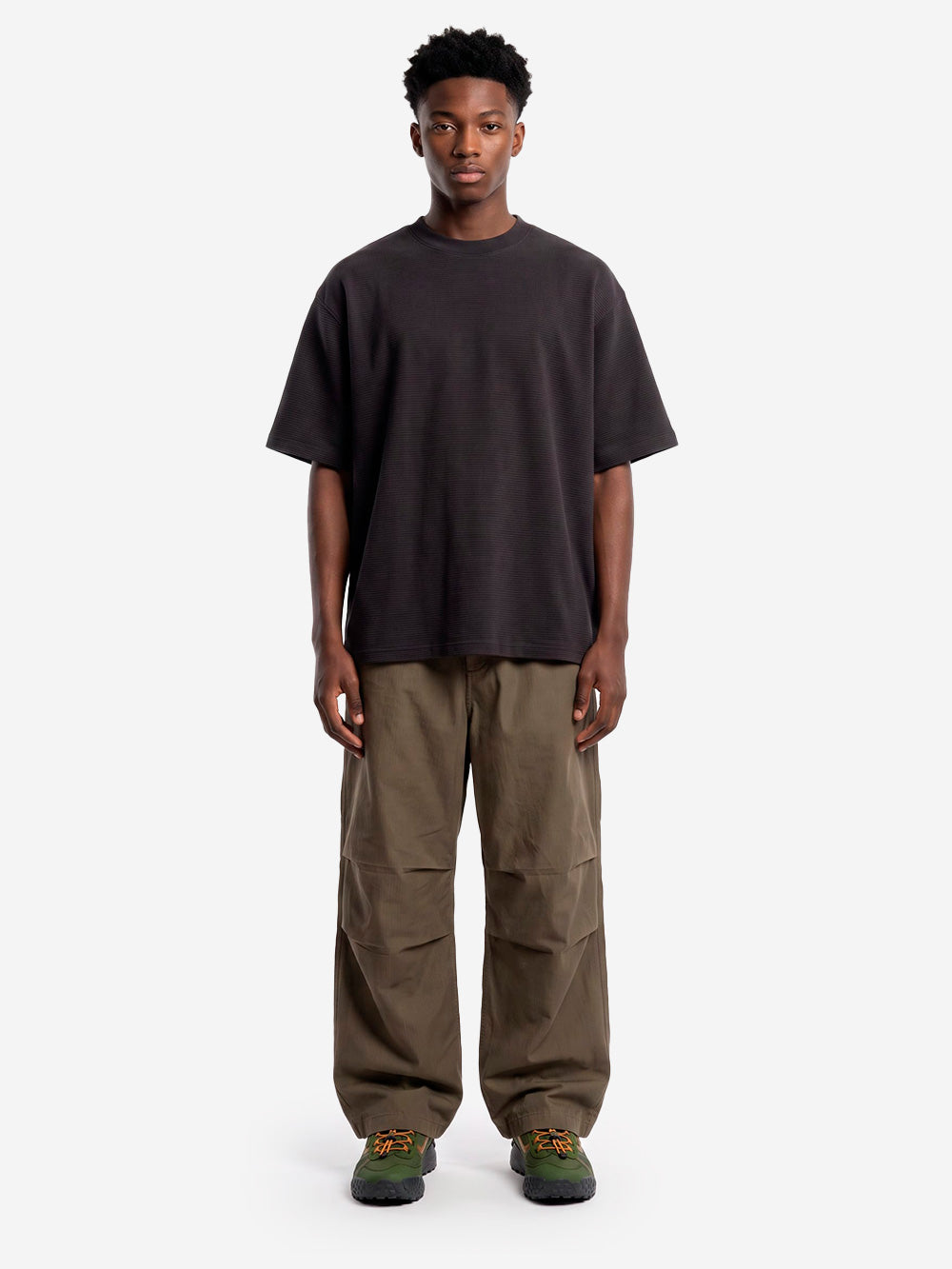 REGARDS T-shirt oversize nera in cotone pettinato Ottoman Nero Urbanstaroma