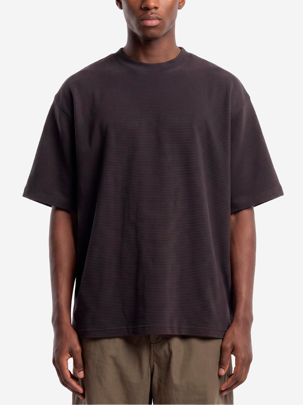 REGARDS T-shirt oversize nera in cotone pettinato Ottoman Nero Urbanstaroma
