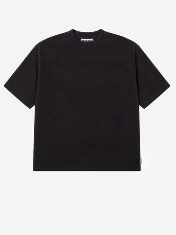REGARDS T-shirt oversize nera in cotone pettinato Ottoman Nero