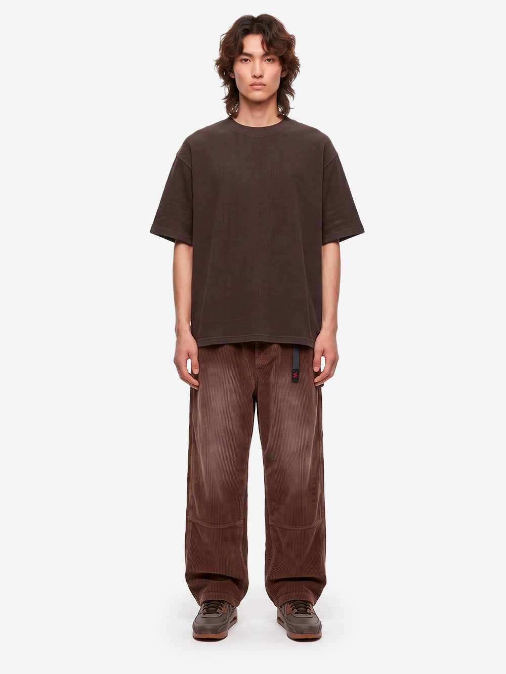 REGARDS T-shirt Waffle Oversize in cotone marrone Marrone Urbanstaroma