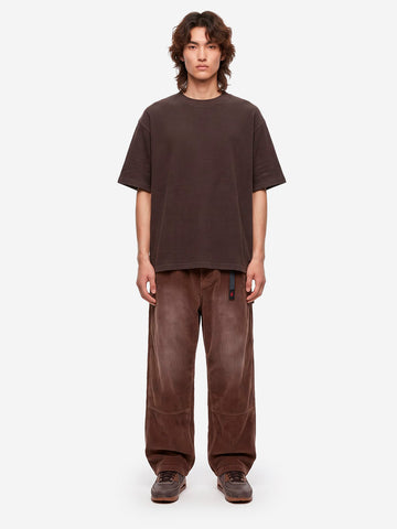 REGARDS T-shirt Waffle Oversize in cotone marrone Marrone