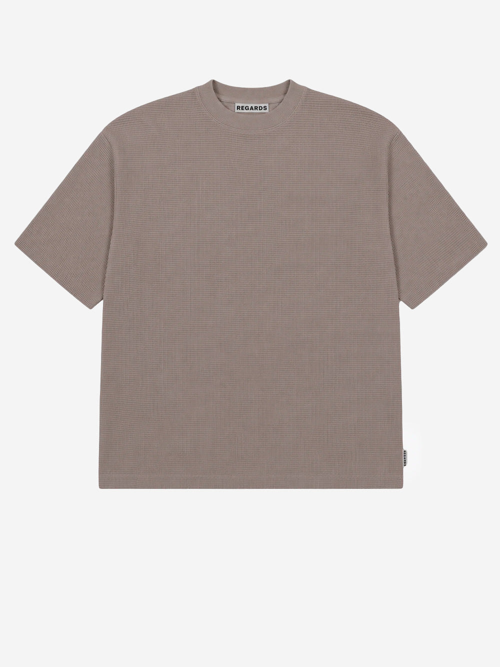 REGARDS T-shirt Waffle Oversize in cotone khaki Beige Urbanstaroma