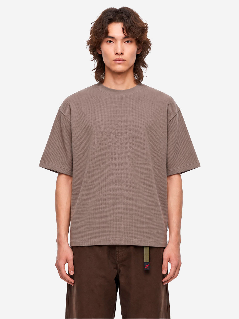 REGARDS T-shirt Waffle Oversize in cotone khaki Beige Urbanstaroma