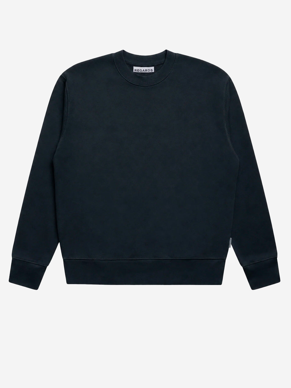 REGARDS Felpa Girocollo relaxed in Loopback nero lavato Nero lavato Urbanstaroma