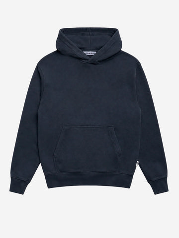 REGARDS Hoodie relaxed in Loopback nero lavato Nero lavato