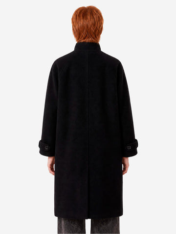 SESSUN Cappotto Lungo Doppiopetto 'Bleeckett' in misto lana nera Nero