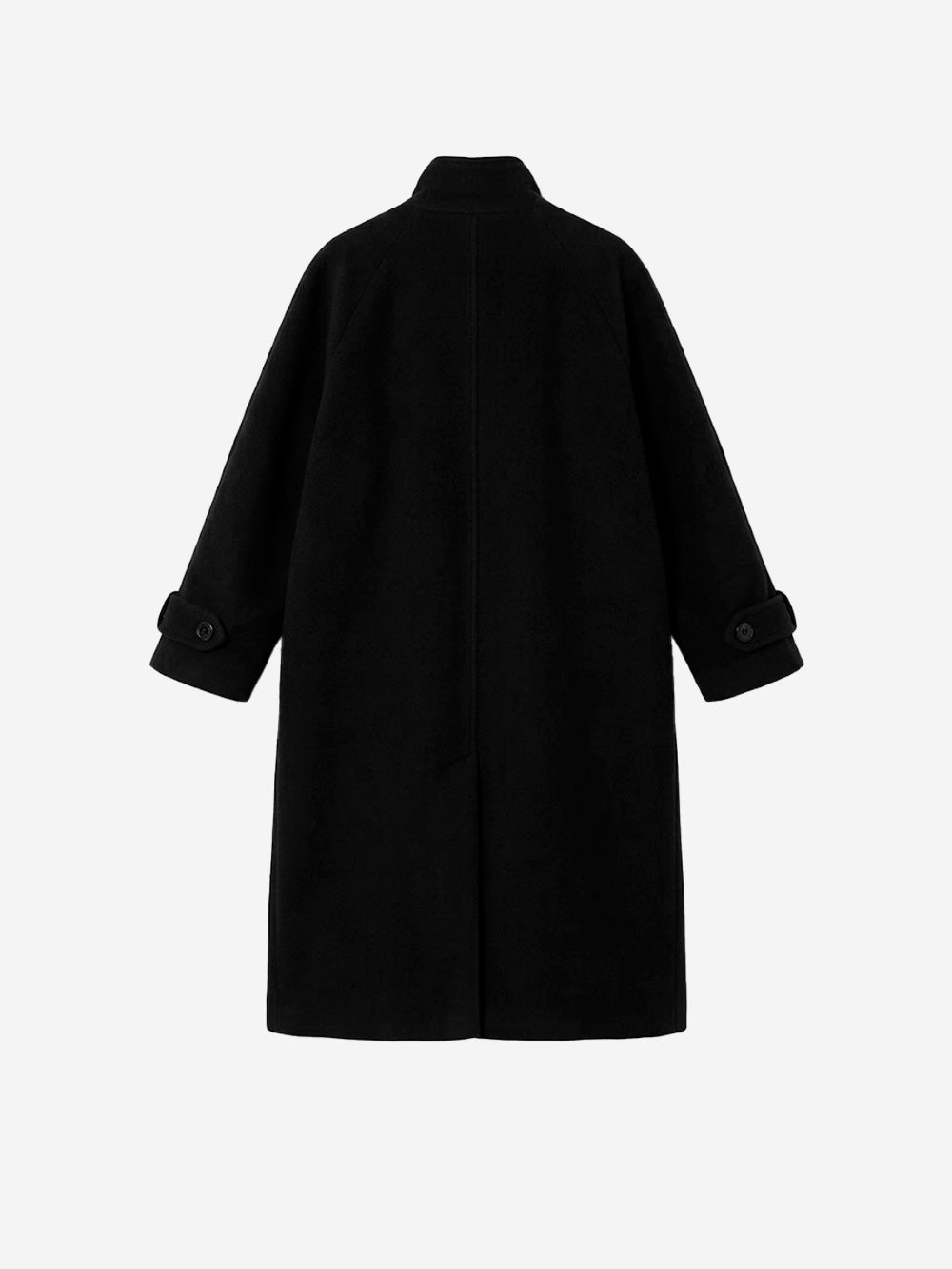 SESSUN Cappotto Lungo Doppiopetto 'Bleeckett' in misto lana nera Nero Urbanstaroma