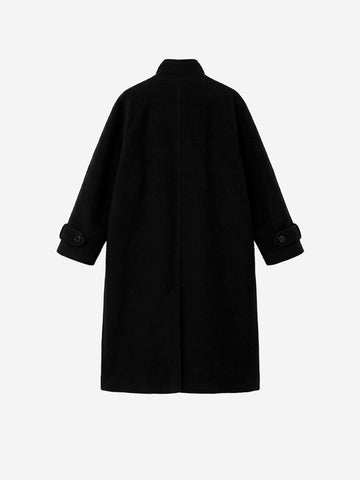 SESSUN Cappotto Lungo Doppiopetto 'Bleeckett' in misto lana nera Nero