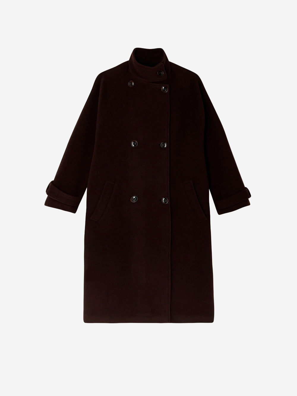 SESSUN Cappotto Lungo Doppiopetto 'Bleeckett' in misto lana marrone Marrone Urbanstaroma