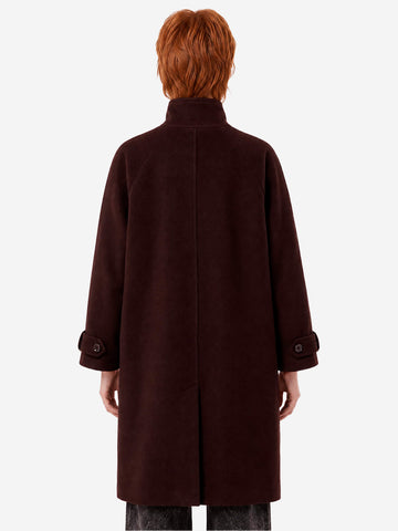 SESSUN Cappotto Lungo Doppiopetto 'Bleeckett' in misto lana marrone Marrone