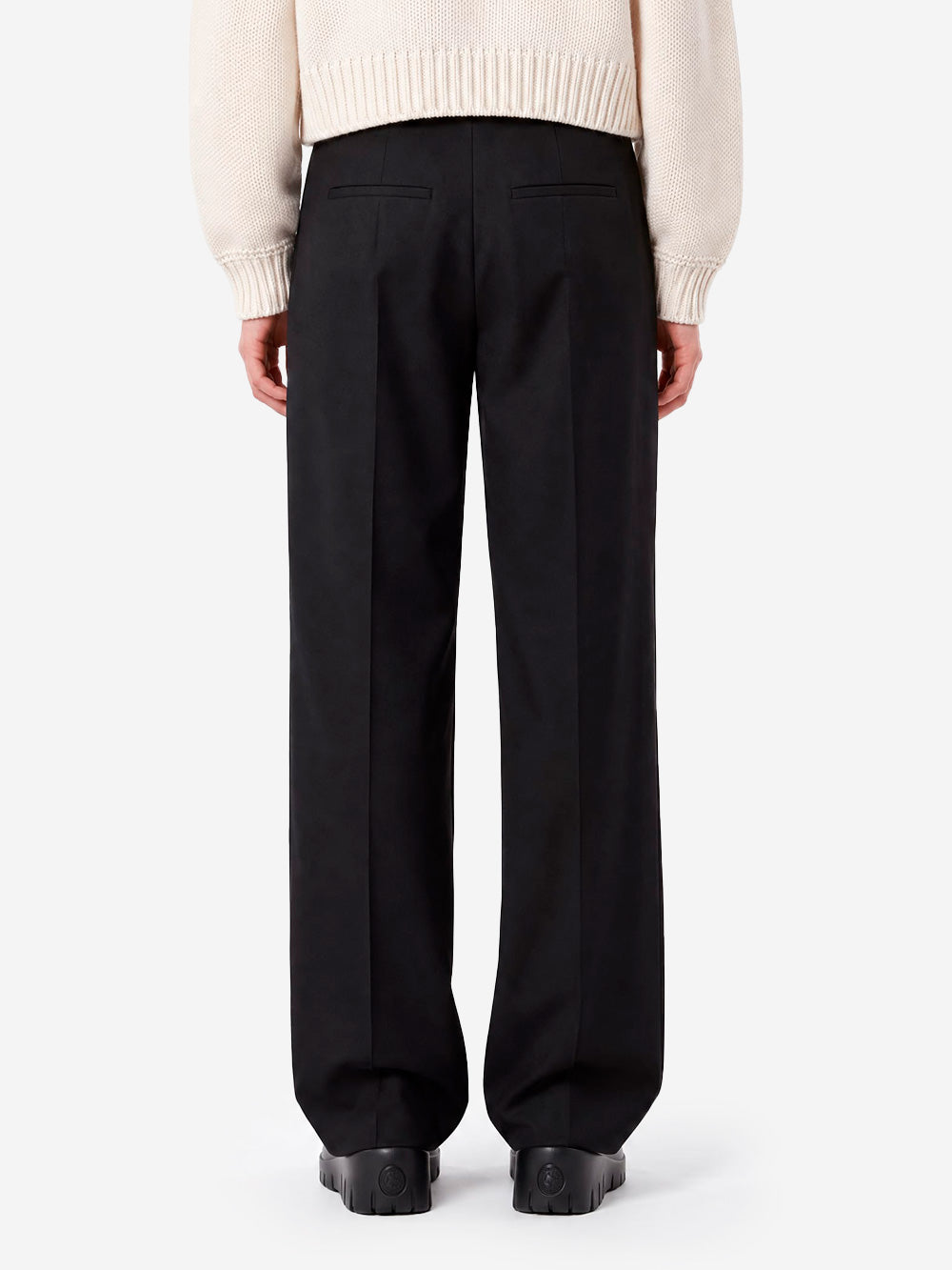 SESSUN Pantaloni Bodam in misto lana Nero Urbanstaroma