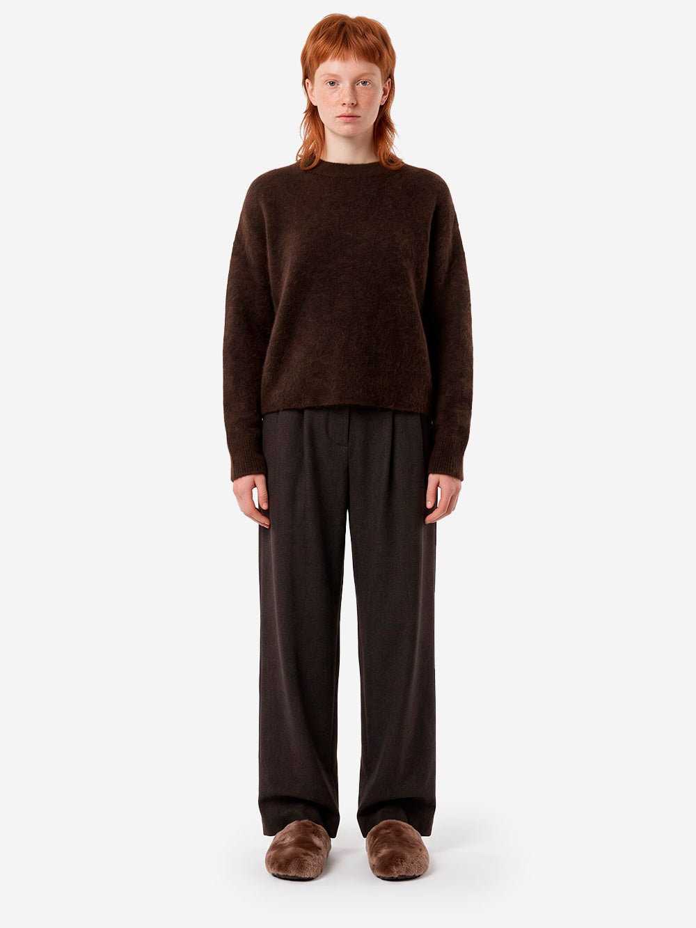 SESSUN Pantaloni Bodam in misto lana grigio Urbanstaroma