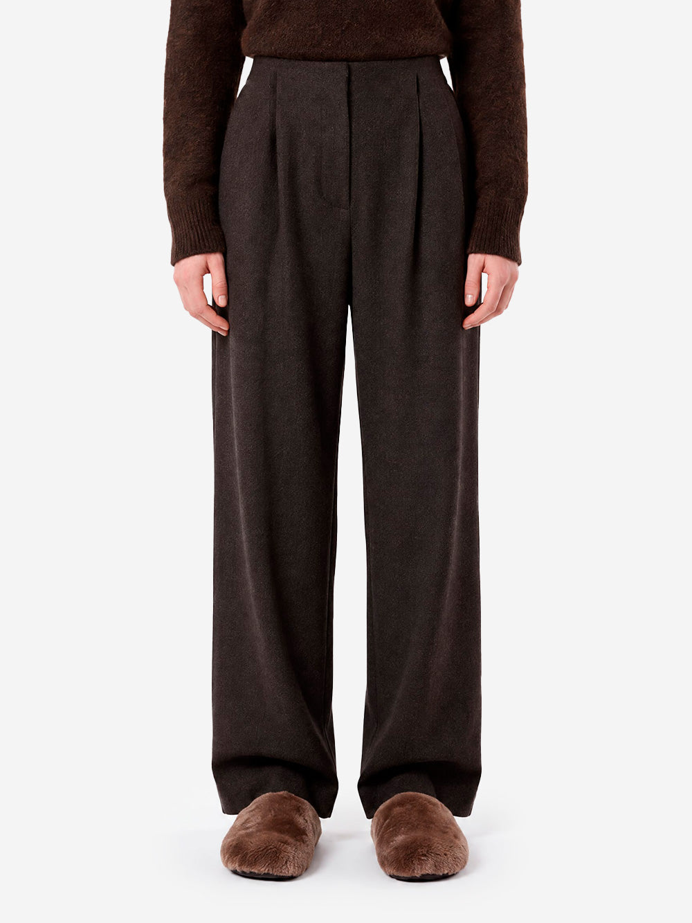 SESSUN Pantaloni Bodam in misto lana grigio Urbanstaroma