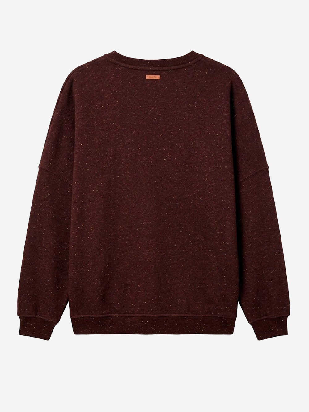 SESSUN Felpa oversize in fleece melange marrone con jacron Marrone Urbanstaroma