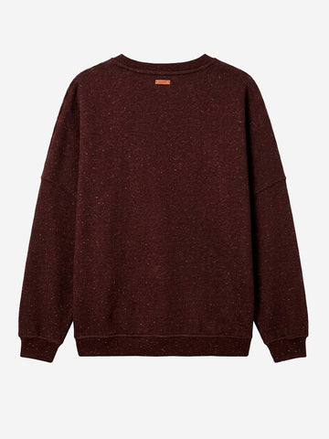 SESSUN Felpa oversize in fleece melange marrone con jacron Marrone