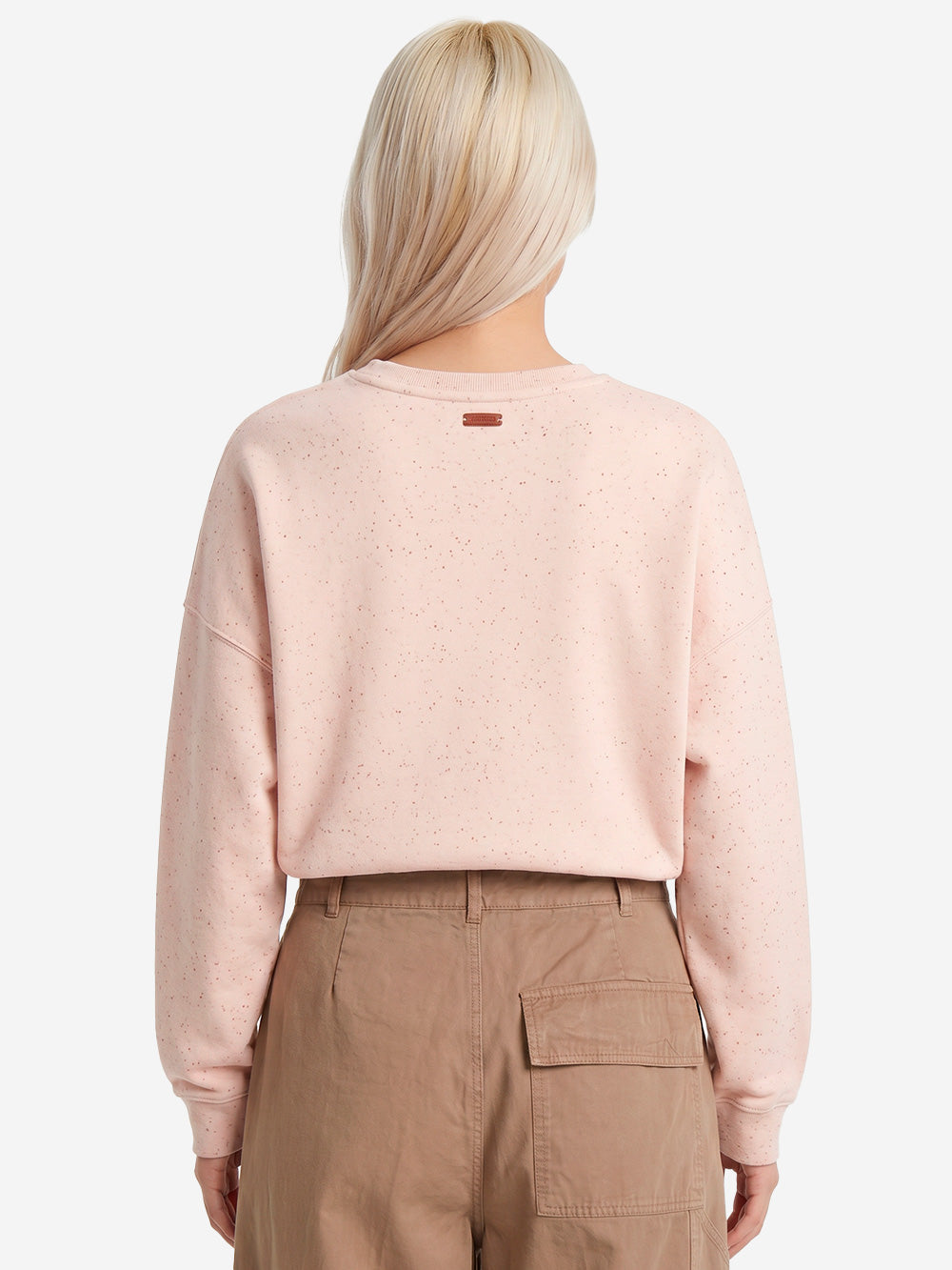 SESSUN Felpa oversize in fleece melange con jacron Panna Urbanstaroma