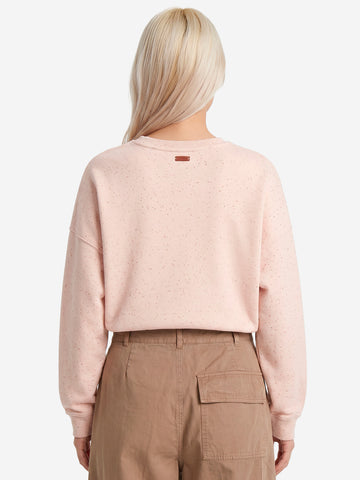 SESSUN Felpa oversize in fleece melange con jacron Panna