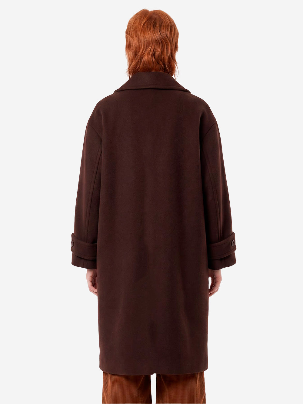 SESSUN Cappotto lungo doppiopetto 'Mia' in misto lana marrone Marrone Urbanstaroma