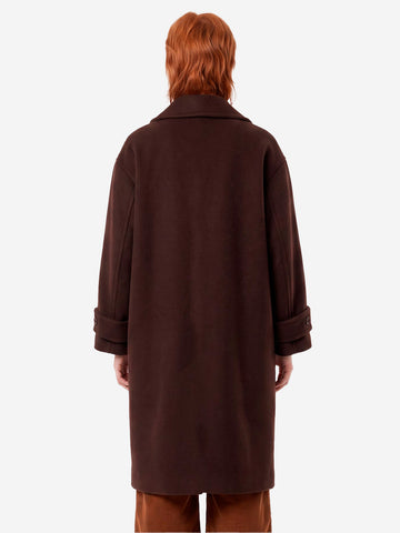 SESSUN Cappotto lungo doppiopetto 'Mia' in misto lana marrone Marrone