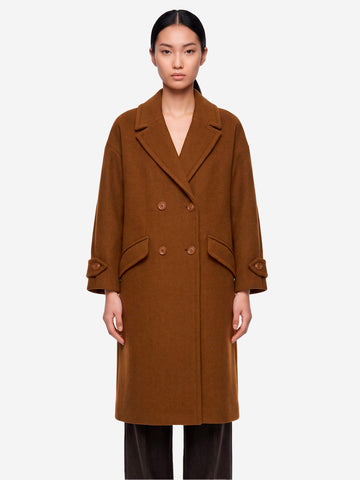 SESSUN Cappotto lungo doppiopetto 'Mia' in misto lana marrone Marrone