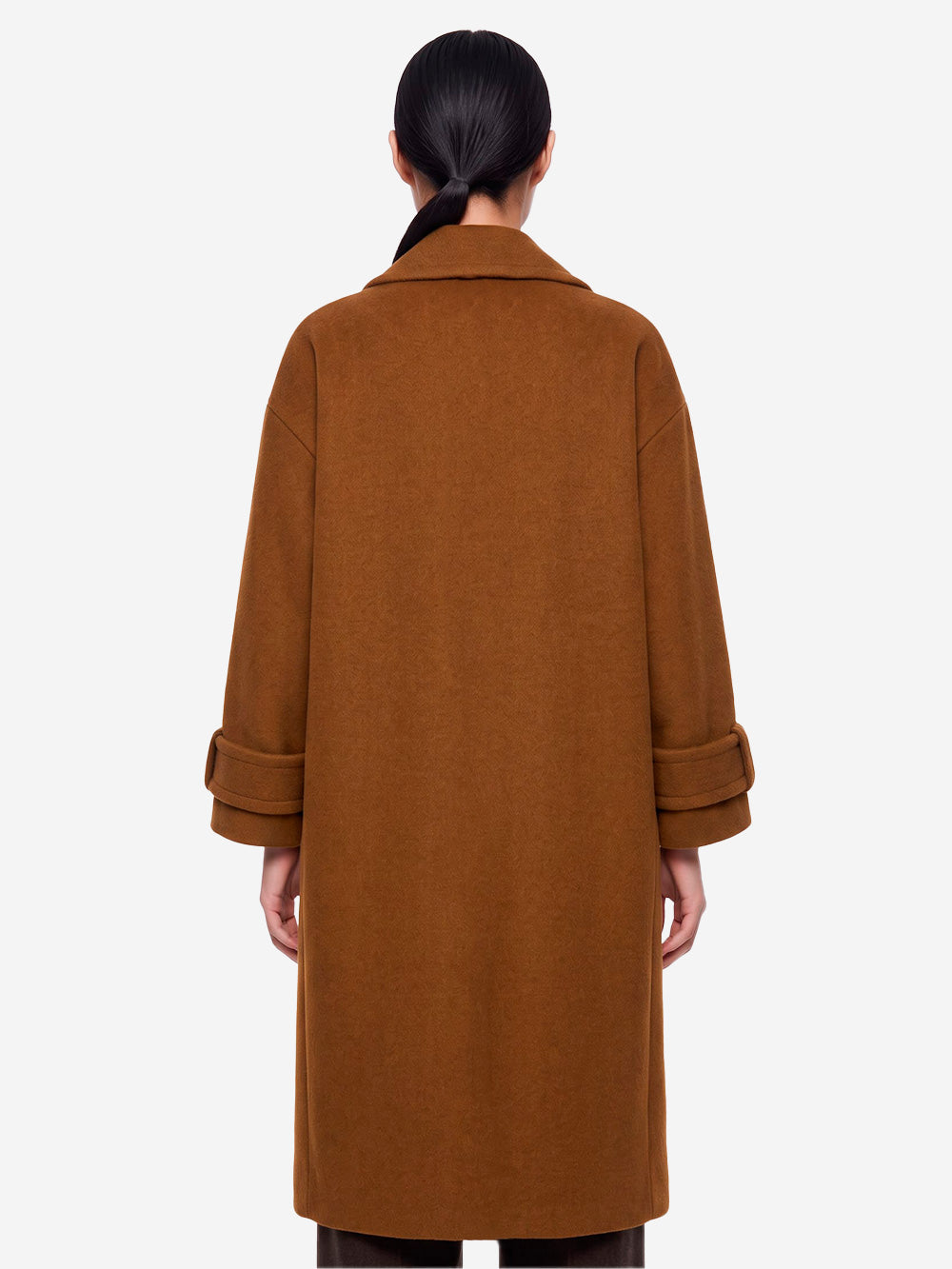 SESSUN Cappotto lungo doppiopetto 'Mia' in misto lana marrone Marrone Urbanstaroma