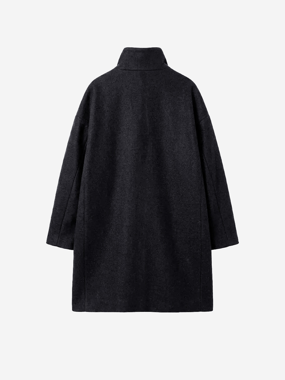 SESSUN Cappotto midi in misto lana con collo alto antracite grigio Urbanstaroma