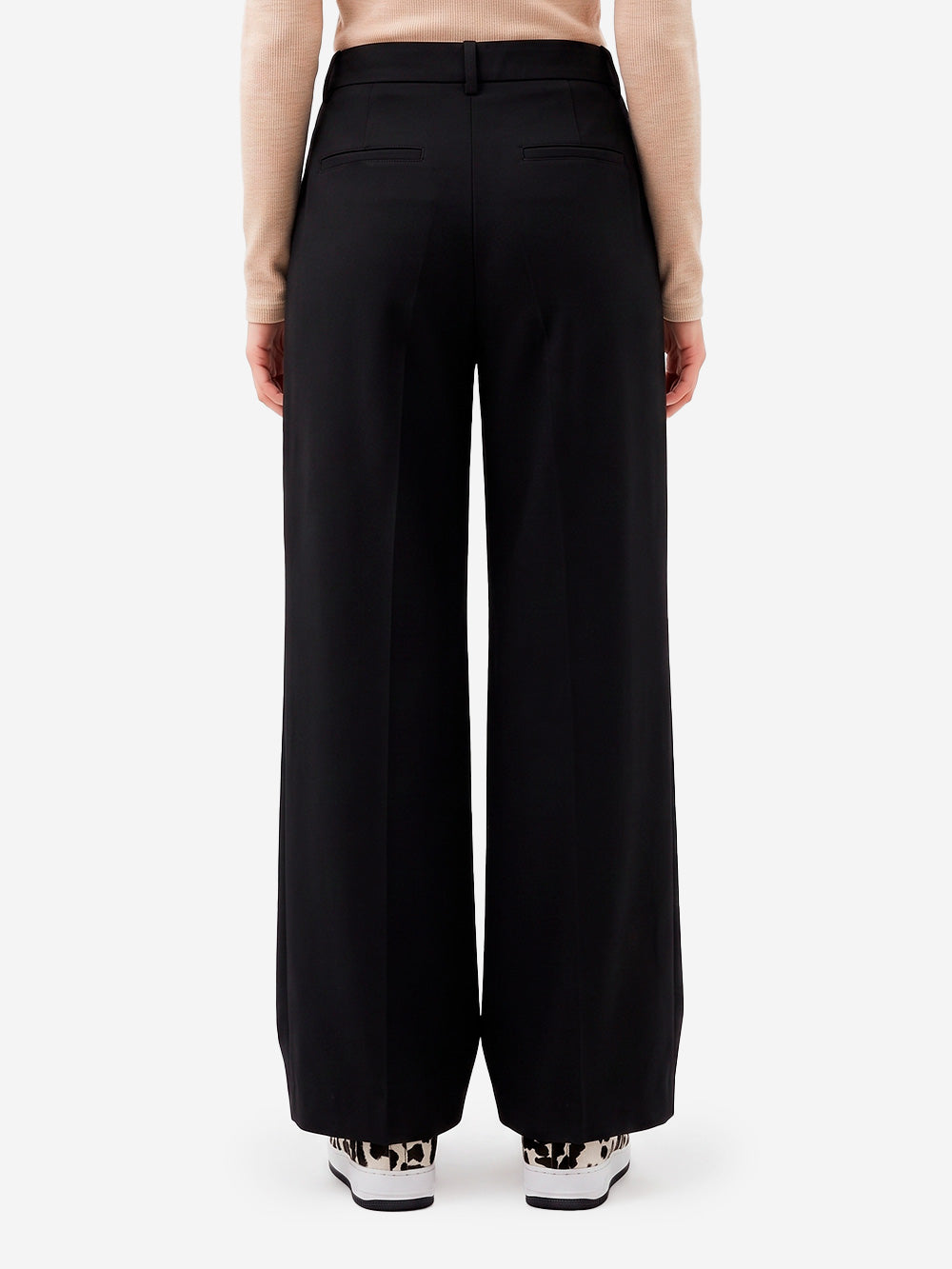 SESSUN Pantaloni pleated 'Provenco' a vita alta neri Nero Urbanstaroma