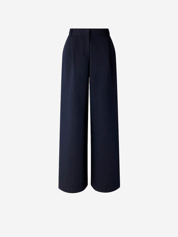 SESSUN Pantaloni pleated 'Provenco' a vita alta blu Indaco