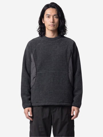 SNOW PEAK Pullover Calamai in pile di lana antracite grigio