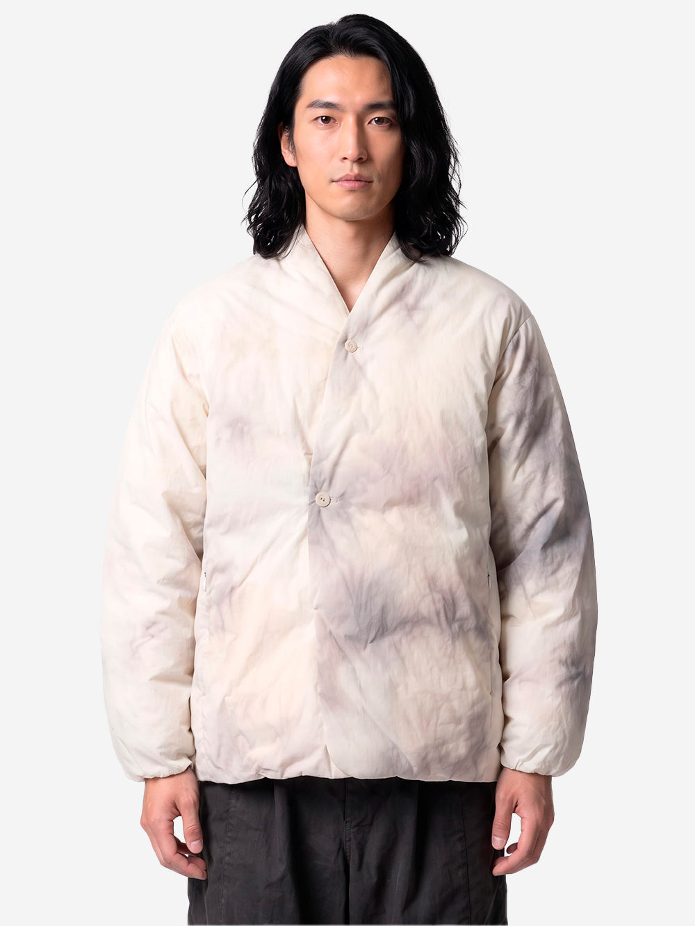 SNOW PEAK Piumino Shibori Dyeing bianco avorio Urbanstaroma