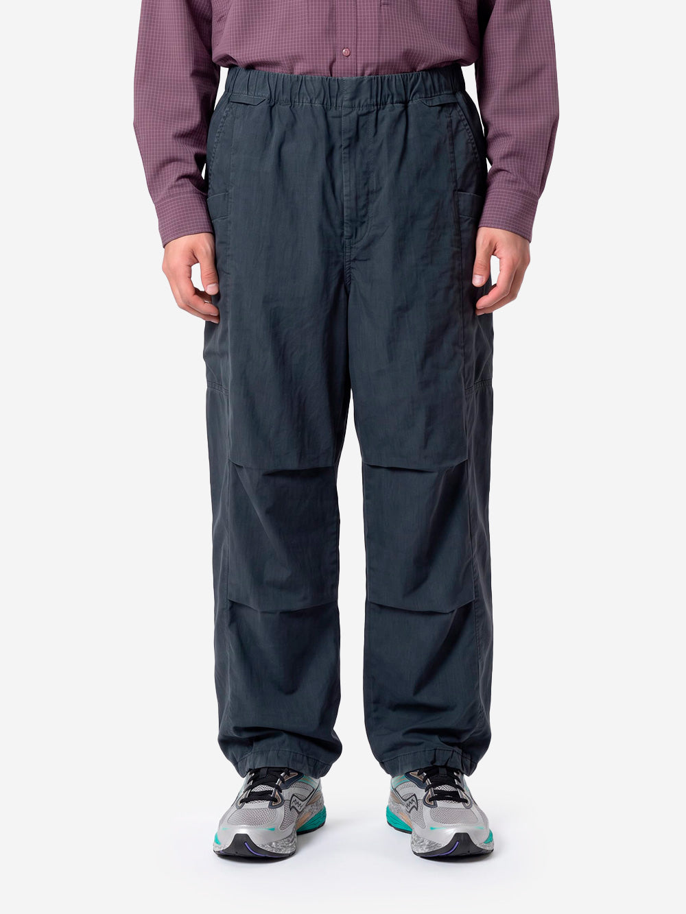 SNOW PEAK Pantaloni Pigment Washed navy Blu scuro Urbanstaroma