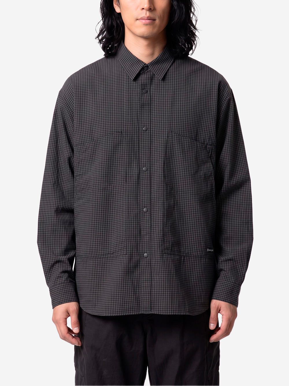 SNOW PEAK Camicia Kasuri in Ripstop antracite grigio Urbanstaroma