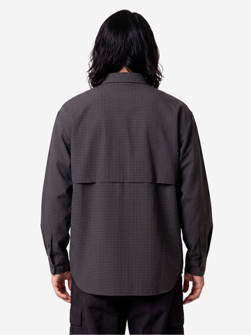 SNOW PEAK Camicia Kasuri in Ripstop antracite grigio