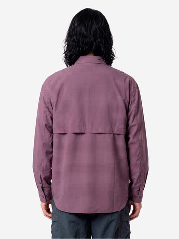 SNOW PEAK Camicia Kasuri in Ripstop lilla Lilla