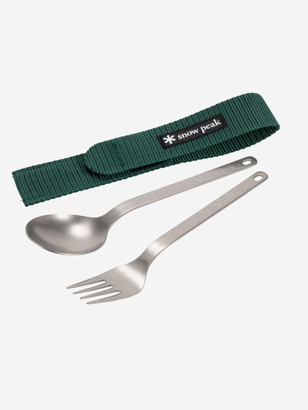 SNOW PEAK Set con cucchiaio e forchetta in alluminio grigio Urbanstaroma