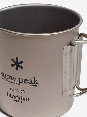 SNOW PEAK Ti-Single Wall Cup argento (600 ml) argento