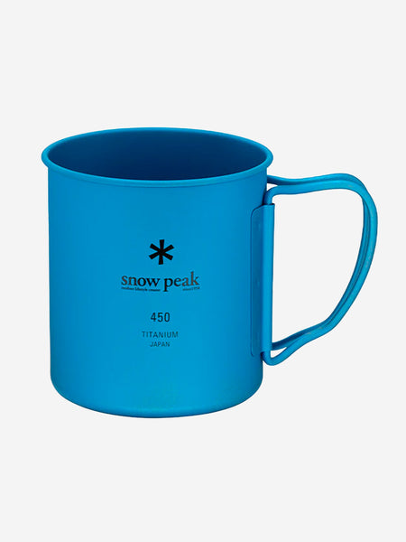 SNOW PEAK Anodized Titanium Mug with Matte Blue Finish (450 ml) MG