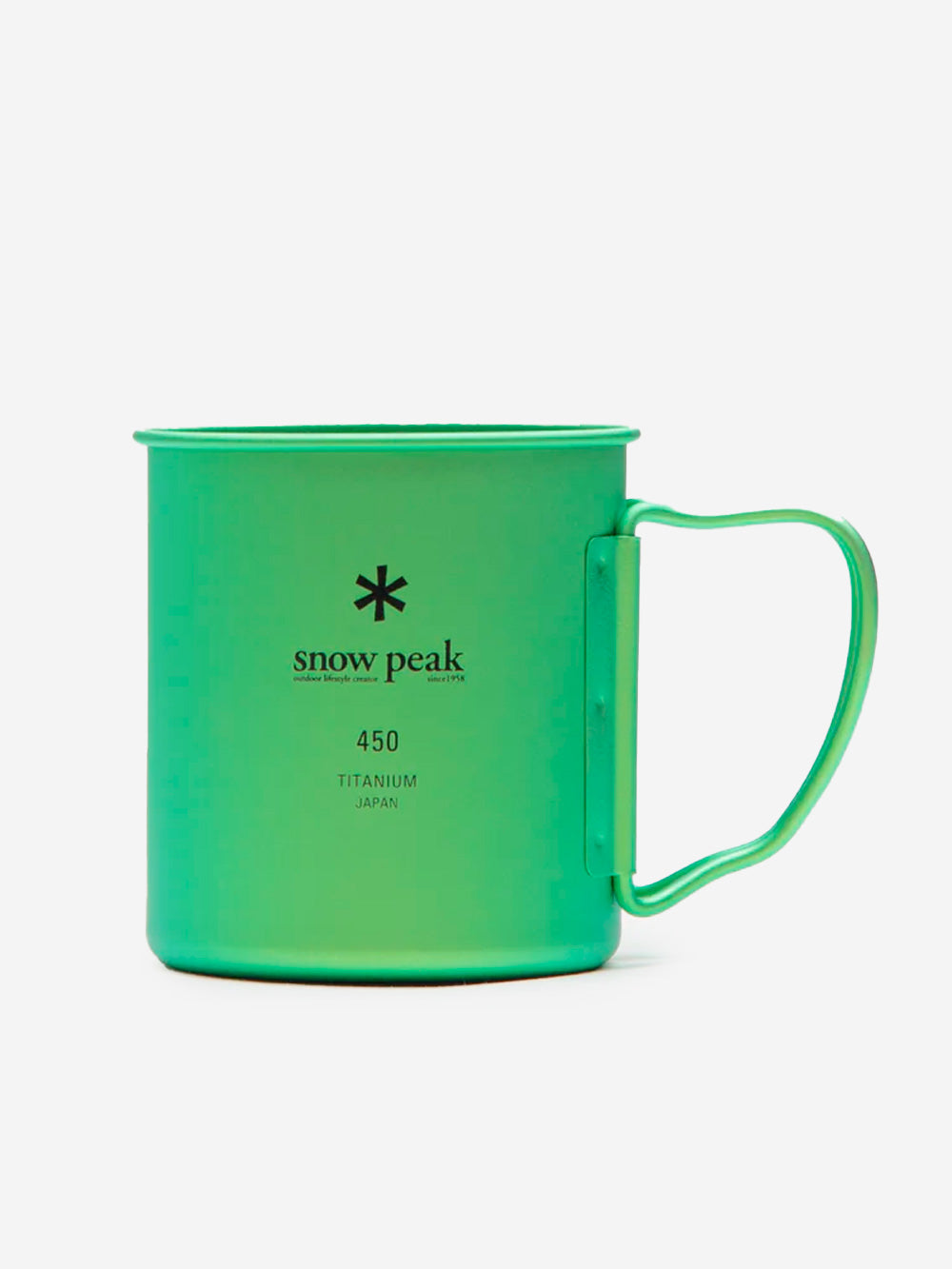 SNOW PEAK Tazza in titanio verde ultraleggera 'single wall' (450 ml) Vede Urbanstaroma