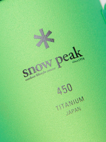 SNOW PEAK Tazza in titanio verde ultraleggera 'single wall' (450 ml) Vede