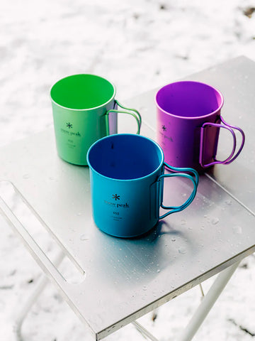 SNOW PEAK Tazza in Titanio viola ultraleggera 'single wall' (450 ml) Viola