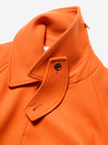 SOPHNET. Cappotto corto in melton di lana arancione arancione