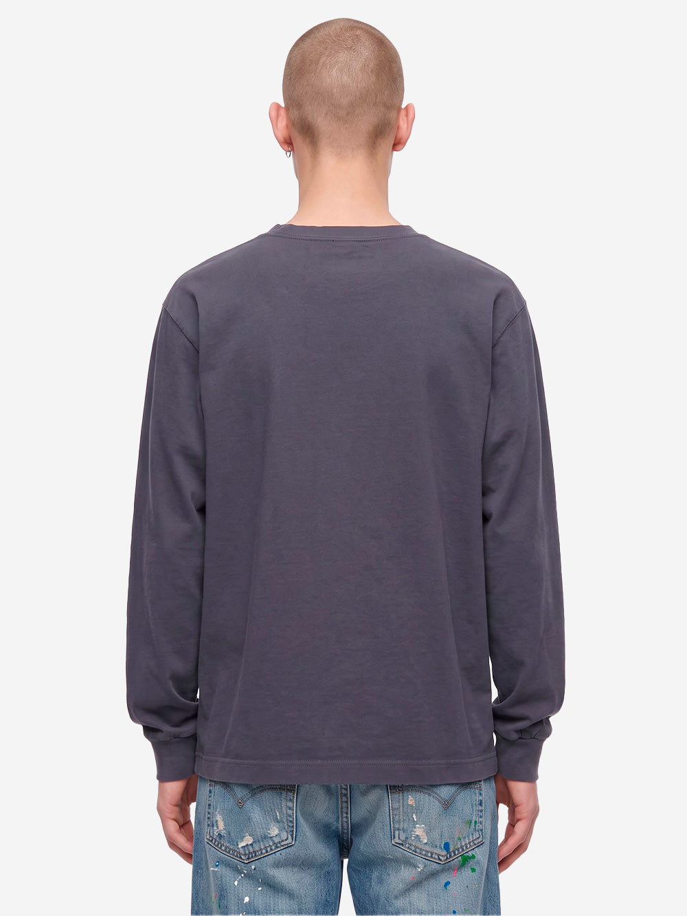SOPHNET Maglia a maniche lunghe vintage logo grigia Grigia antracite Urbanstaroma