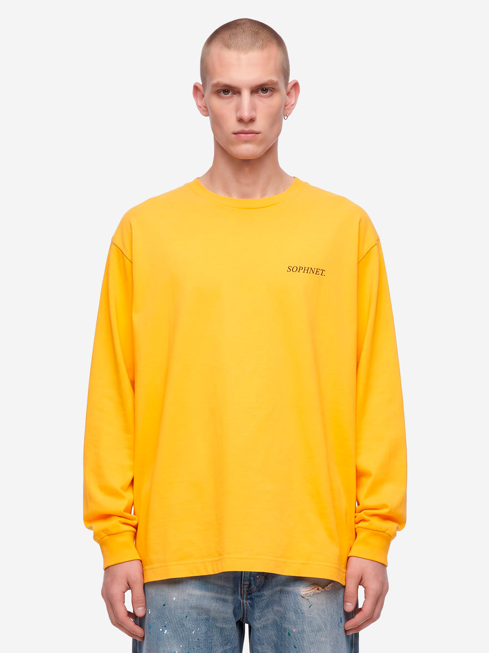 SOPHNET Maglia a maniche lunghe vintage logo gialla Giallo Urbanstaroma