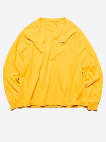 SOPHNET Maglia a maniche lunghe vintage logo gialla Giallo