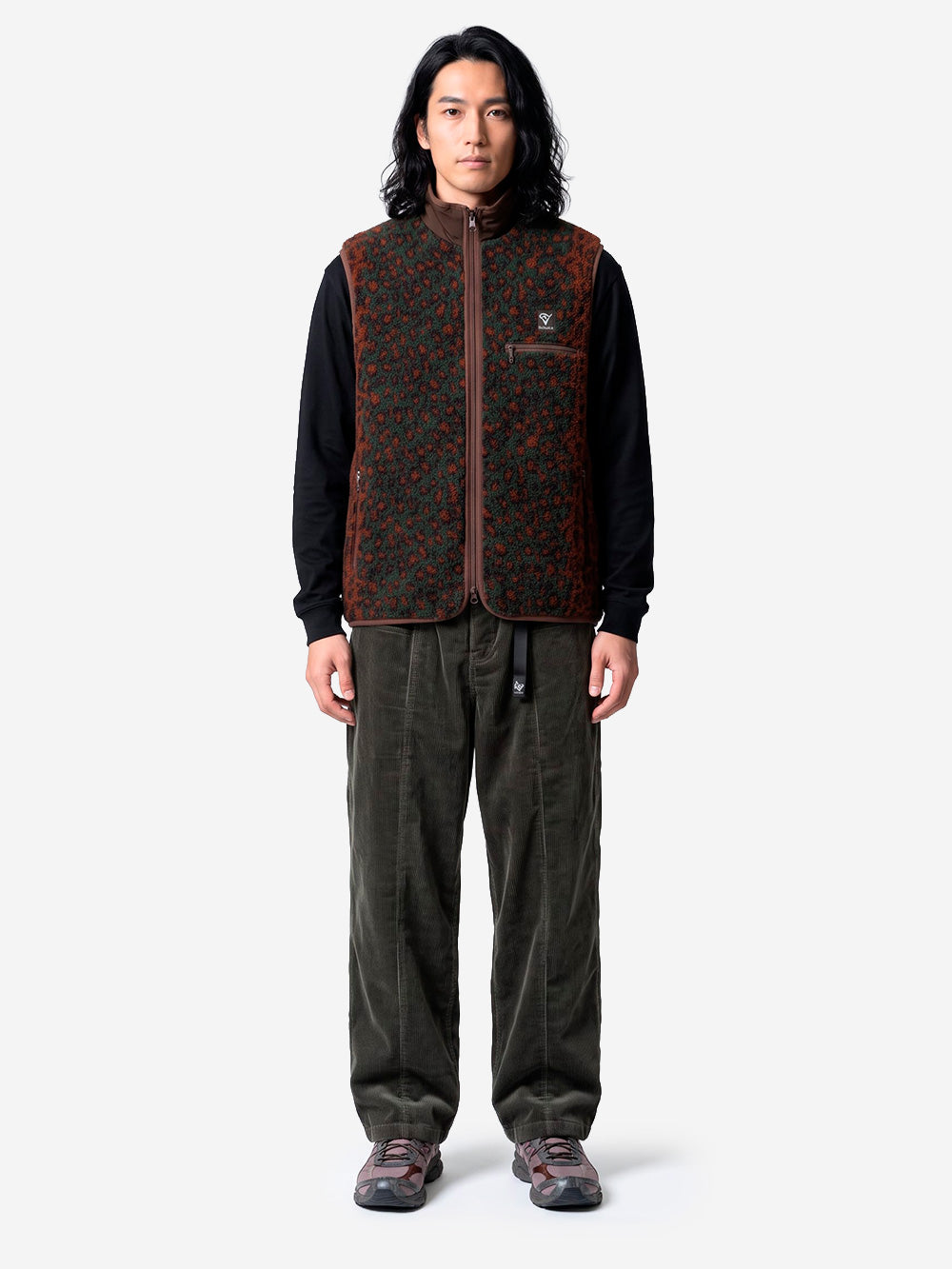 SOUTH2 WEST8 Gilet piping leopardato Rosso Maculato Urbanstaroma